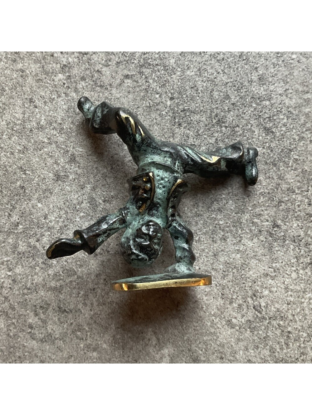 Vintage Brass Figure Boy Handstand Mid Century Figure 2”